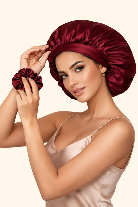 Sleeping cap with one matching scrunchie